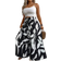 Shein Plus Graphic Print Paperbag Waist Wide Leg Pants