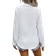 Shein Casual Solid Color Pocket Button Front Long Sleeve Basic Shirt White L,M,S,XL