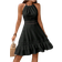 Shein Solid Color Lace Splicing Backless Halter Neck Dress