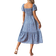 Shein Summer Floral Shirred Ruffle Hem Dress
