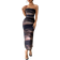 Shein Tie Dye Printed Strapless Slit MidLength Tube Dress
