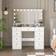 Brayden Studio Makeup Vanity Desk 15 Light Bulbs 136 cm H x 110 cm W x 50 cm D Dressing Table 50x110cm
