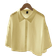 Shein Yellow Woven Cropped Blouse For Women