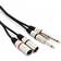 Gear4music XLR Jack Amp/Mixer Cable Dual Mono, 1m 1m