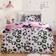 OHS Abstract Leopard Print Set Lilac Duvet Cover Black, Pink (198x137cm)