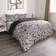 OHS Tropical Leaf Duvet Cover White, Black (200x135cm)