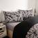 OHS Tropical Leaf Duvet Cover White, Black (200x135cm)