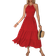 Shein Summer Holiday Solid Color Textured Backless Dress