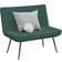 vidaXL Mörkgrön Bänk 110 x 74 x 84 cm Sammet Sittbänk 110x84cm