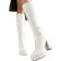 Shein Waterproof White FallWinter Boots For Women With Elastic Stretch High Heels