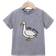 Shein Young Boy Casual Fashion Cartoon Goose Letter Print Short Sleeve TShirt For Summer Autumn