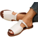 Shein New Open Toe Hollow Out Leather Flat Sandals For Women Comfortable Simple Round Toe Slides Casual Beach Slippers Plus Summer Shoes