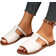 Shein New Open Toe Hollow Out Leather Flat Sandals For Women Comfortable Simple Round Toe Slides Casual Beach Slippers Plus Summer Shoes