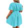 Shein Kleid in großen Größen mit Rüschensaum, Schmetterlingsärmeln und Gürtel