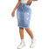 Shein Casual Distressed Hem Fitted Denim Skirt Summer