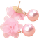 Shein Flower & Faux Pearl Drop Earrings