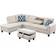 Alger 98" Facing Chaise Sofa 98" 5 Seater