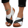 Shein New Style Womens Open Toe Back Strap Sandals Lightweight Stitched Casual Comfortable Wedge Heel Thick Bottom Platform Sandals Polyurethane Sole With