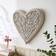 Dunelm Large Wicker Heart Sandstone Sandstone Wall Decor 60x60cm