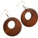 Shein Round Wooden Drop Earrings