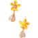 Shein Flower Decor Faux Pearl Drop Earrings