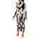 Shein SpringFall Fashion Random Print Ruffle CutOut Bodycon Dress