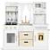 Lark Manor Cremont Kitchen Set White 94cm H X 89.1cm W X 29.5cm D