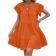Shein Womens Casual Round Neck Solid Color Ruffle Hem Summer Dress