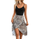Shein Leopardenmuster Wickelsaum Cami Kleid für den Sommer