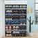 Winado 70.87-in H 12 Tier 40 Pair Black Plastic Organizer Shoe Rack 48x70.9"
