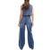 New Look Adalae Jeans Med Vide Ben - Mellemblå