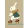 Pelcasa Inline Skating Bunny Multicolour Poster 30x40cm