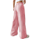 Shein Casual Red Striped Woven Wide-Leg Pants - Red