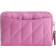 Coach Essential Small Zip Around Card Case With Pillow Quilting - Silver/Fuschia