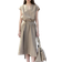 H&M Midikleid Mit Gürtel - Braun