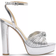 Jessica Simpson Women's Immie Platform Dress Sandals Silver Metallic 7.5M