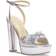 Jessica Simpson Women's Immie Platform Dress Sandals Silver Metallic 7.5M