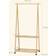 Homcom Bamboo Rail with 2 Shelves Clothes Rack 214.6x158cm