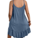 Shein Damen Große Größen Einfarbiges Rüschen Saum Trägerkleid, Sommer