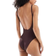 Cotton On Women's Textured Scoop Neck Piece Swimsuit Willow Brown Crinkle