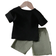 Shein Baby Boy Casual Cargo Pocket Design TShirt Shorts Set Summer Outfits