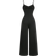 Shein Schwarzer Jumpsuit mit gewickeltem Ausschnitt für den Sommer, Retro Spitze Cut Out Ausschnit, Jumpsuit mit weitem Frauen Hochzeit Jumpsuit