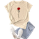 Shein Flower & Letter Print Short Sleeve T-Shirt