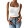 Shein Einfarbiges Crop Tank Top mit quadratischem Ausschnitt