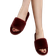 Shein Womens Wine Red Fashionable Solid Bedroom Slippers Minimalist Furry Slipper Shoes