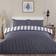 my home Ocean Stripe Set - Navy - Double Duvet Cover Blue