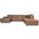 Ebuy24 Nordic U-Soffa Högervänd Cognacfärgad Läder Soffa 288cm 4-sits