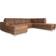 Ebuy24 Nordic U-Soffa Högervänd Cognacfärgad Läder Soffa 288cm 4-sits