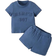 Shein Baby Boys Alphabet Embossed Street Fashion Outfit Set