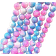Shein 30pcs/set Simple Glass 8MM Blue Pink Two-color Textured DIY Bead For Women Men For Bracelet Necklace Making